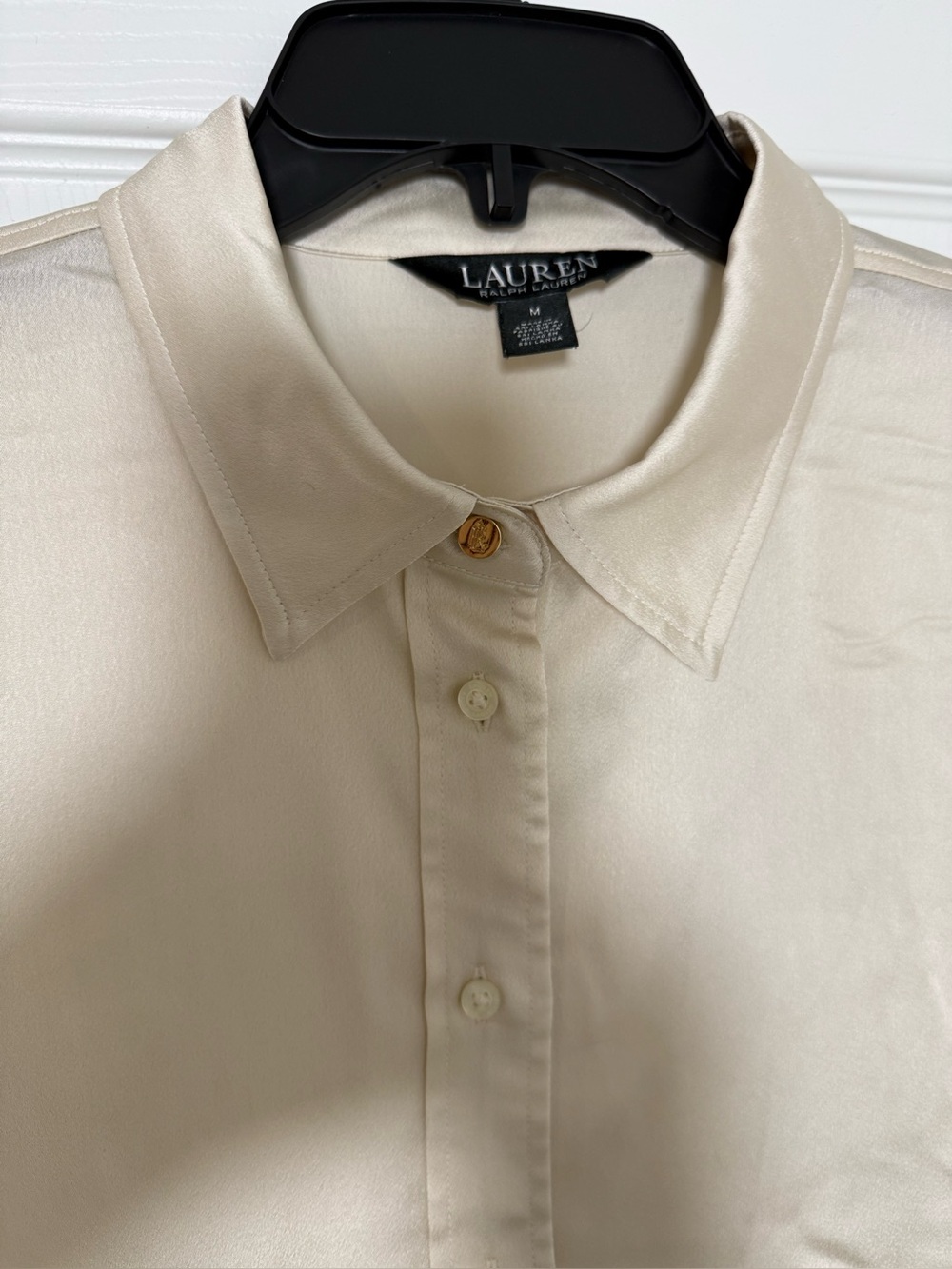 LAUREN RALPH LAUREN CLASSIC FIT SATIN CHARMEUSE SHIRT
MEDIUM - Picture 6 of 8